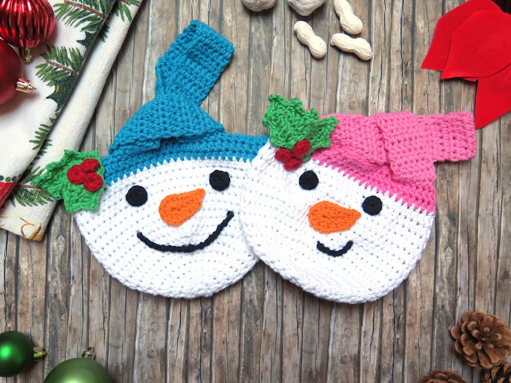 Knotenbeutel - Schneemann - Häkelanleitung - Bild 3