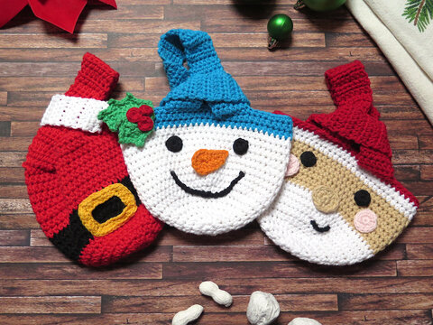 Pattern Pack: Knot Bags - Xmas - Crochet Patterns