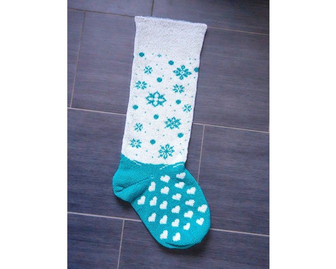 Strickanleitung XXL-Weihnachtstrumpf "Winterzeit" (2 Fußdesigns!)
