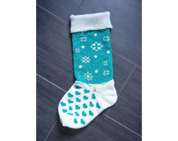 Strickanleitung XXL-Weihnachtstrumpf "Winterzeit" (2 Fußdesigns!)