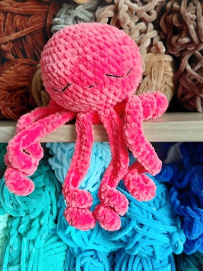 Häkelanleitung Oktopus schlafend PDF Krake gehäkelt Tutorial