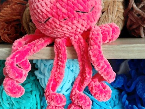 Häkelanleitung Oktopus schlafend PDF Krake gehäkelt Tutorial