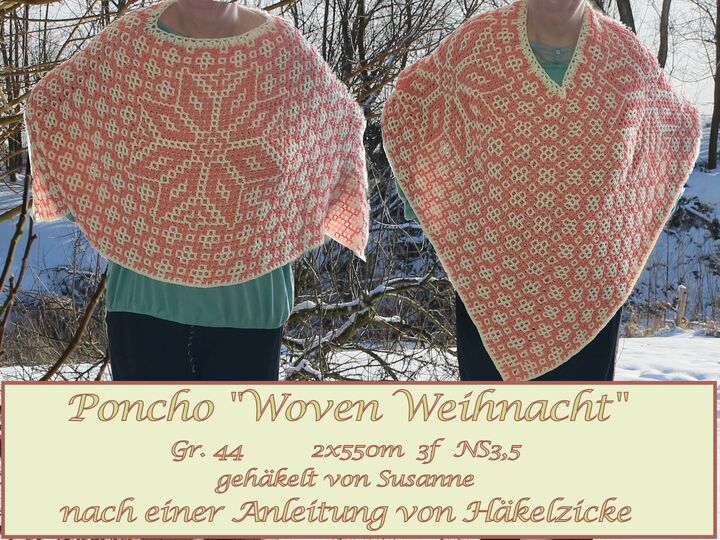 CAL Weihnachtsponcho "Woven Weihnacht" - Häkelanleitung in 6 Teilen
