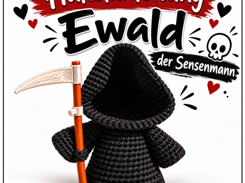 Ewald der Sensenmann - Häkelanleitung