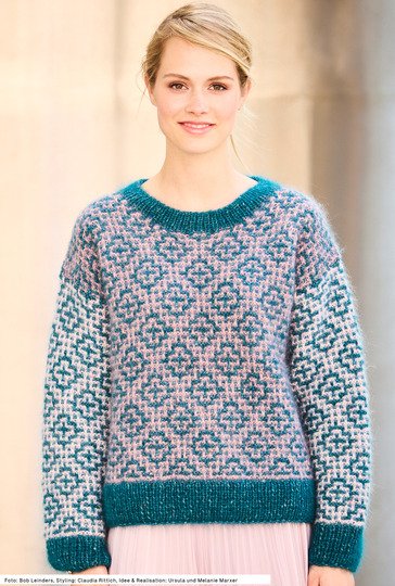 Pullover mit Hebemaschenmuster