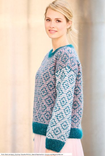 Pullover mit Hebemaschenmuster