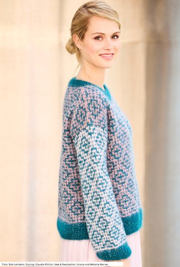 Pullover mit Hebemaschenmuster