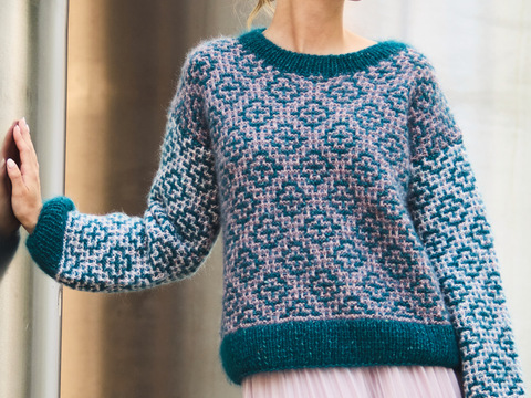 Pullover mit Hebemaschenmuster