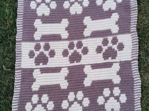 Doggy Blanket Overlay Mosaic Crochet Pattern