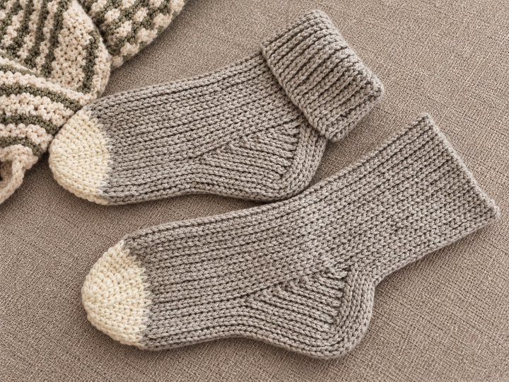 Crochet socks pattern. PDF in English and German (S1b)