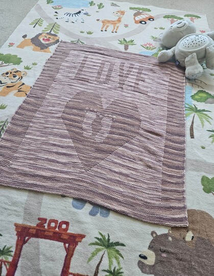 Love Heart Baby Blanket