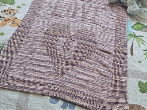 Love Heart Baby Decke