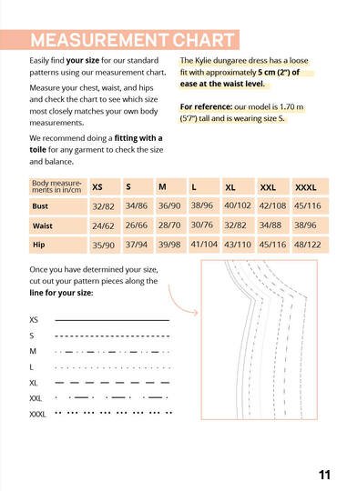 Dungaree Dress Sewing Pattern Ladies Kylie XS-XXXL Juliana Martejevs