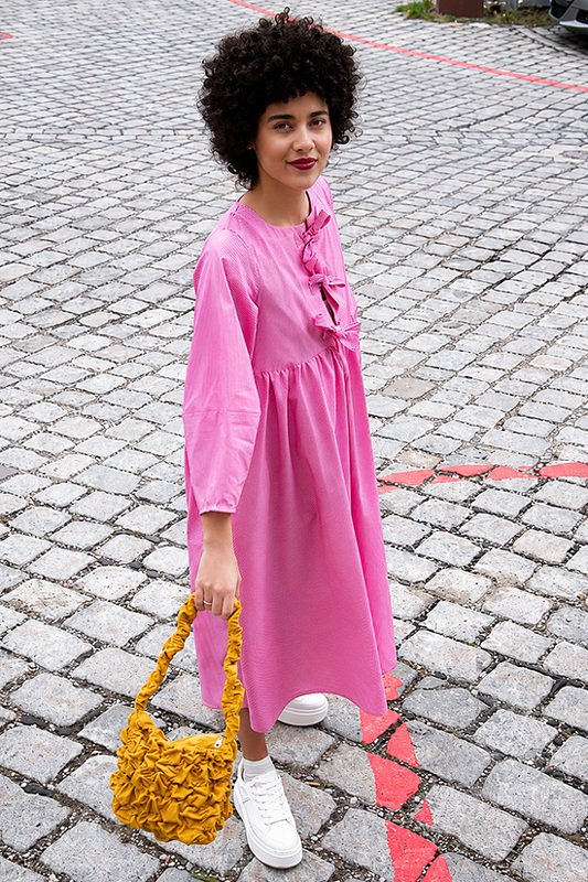 Midi Dress Sewing Pattern Amber with bows Juliana Martejevs sewing tutorial - Image 2