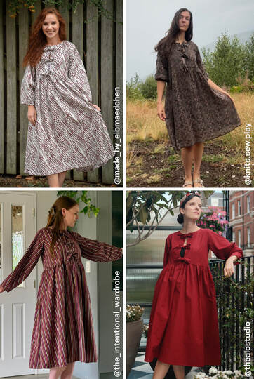 Midikleid mit Schleifen Schnittmuster Damen XS-XXXL Amber Juliana Martejevs