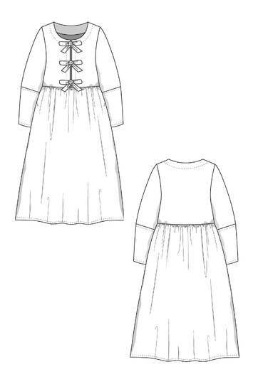 Midikleid mit Schleifen Schnittmuster Damen XS-XXXL Amber Juliana Martejevs