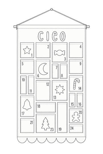 DIY Adventskalender Schnittmuster zum Selbernähen für Weihnachten