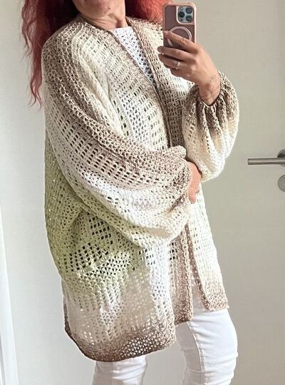 Häkelanleitung Hexagon Jacke Pia