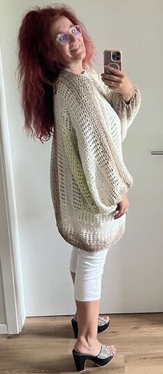 Häkelanleitung Hexagon Jacke Pia