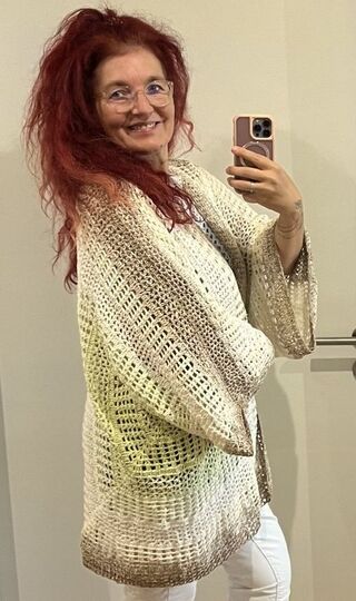 Häkelanleitung Hexagon Jacke Pia