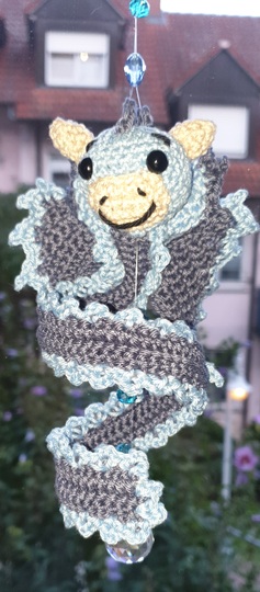 Crochet Pattern Dragon Wind Spinner: Spiral Mobile Construction Kit (S-L)