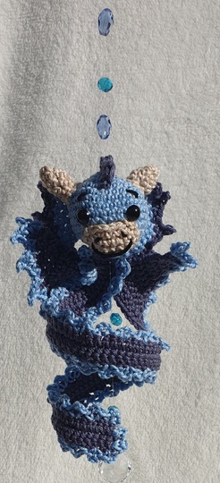 Crochet Pattern Dragon Wind Spinner: Spiral Mobile Construction Kit (S-L)