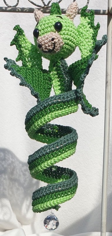 Häkelanleitung Drachen-Windspiel: Spiral-Baukasten für 3 Größen (S, M, L) - Bild 3