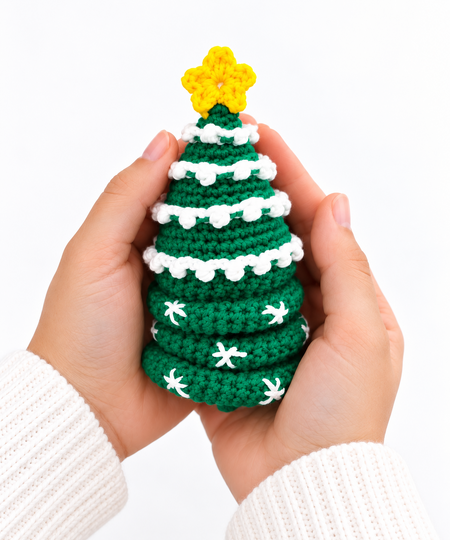 Crochet Spiral Christmas Tree Pattern, Hanging Christmas Pattern