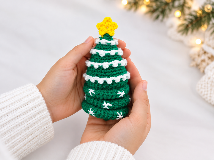 Häkelanleitung Weihnachtsbaum-Spirale, Tannenbaum Christbaumschmuck