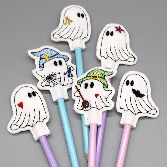 ITH LED Stickdatei Stiftetopper Gespenster Halloween Geist