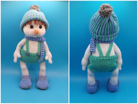 Häkelanleitung Schneemann Snowy
