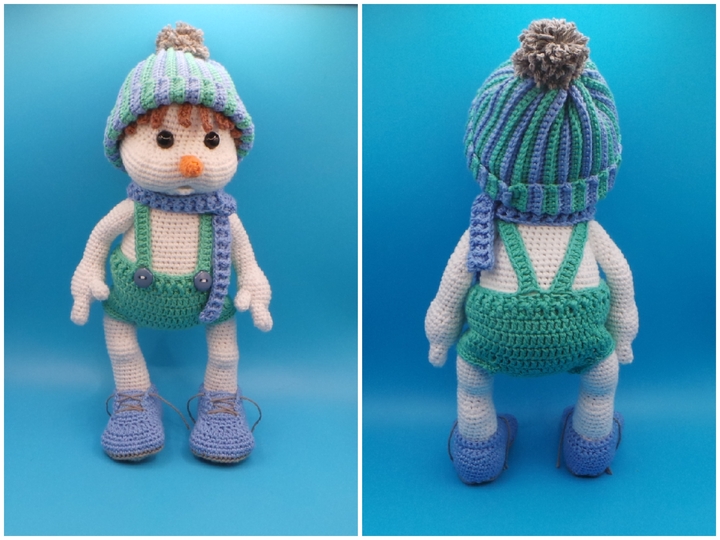 Häkelanleitung Schneemann Snowy