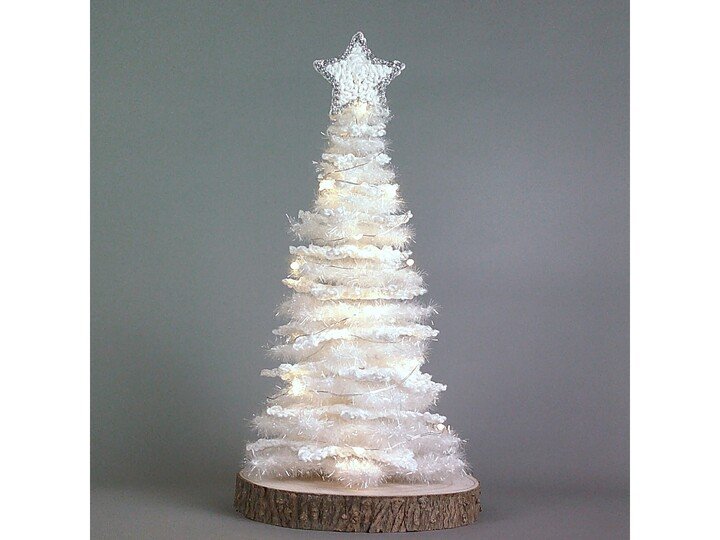 Crochet Christmas Tree with LED Lights Pattern for beginners