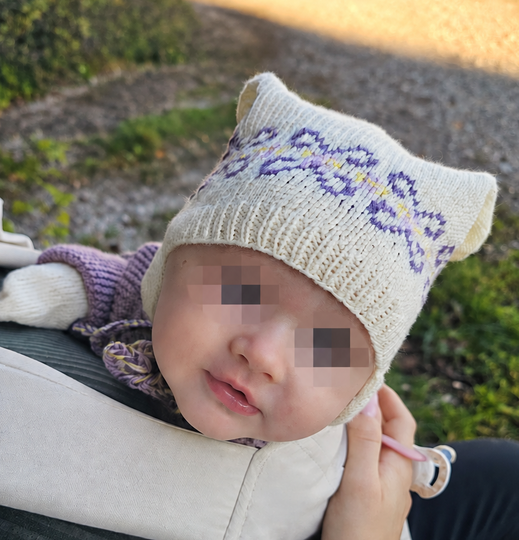 Baby-Set Mütze und Fäustlinge "Toni"