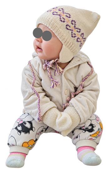 Baby-Set Mütze und Fäustlinge "Toni"