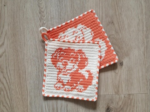 Häkelanleitung Topflappen "Hundebaby"