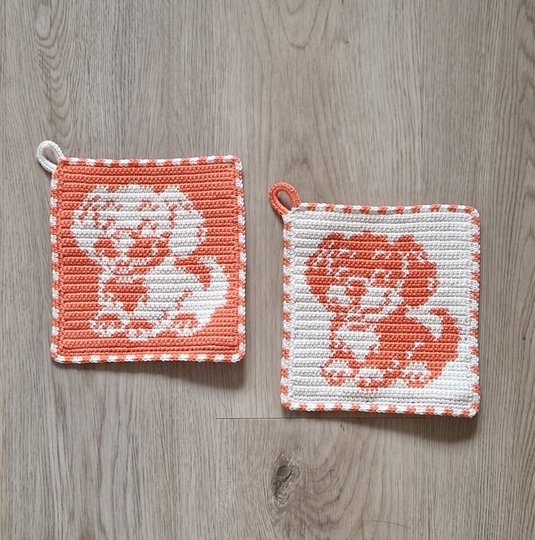 Häkelanleitung Topflappen "Hundebaby"