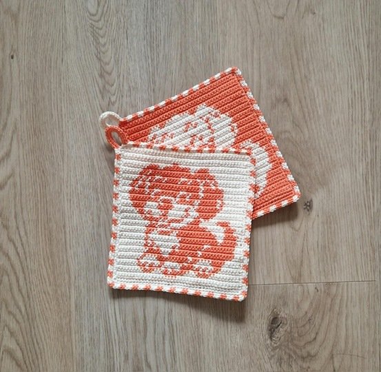 Häkelanleitung Topflappen "Hundebaby"