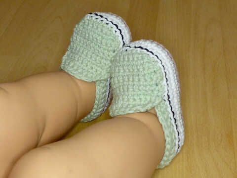 Häkelanleitung Baby-Slipper in 2 Größen