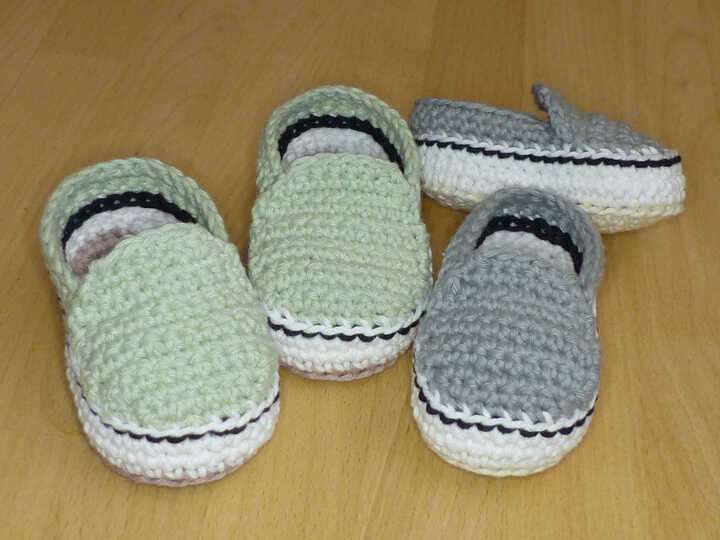 Häkelanleitung Baby-Slipper in 2 Größen