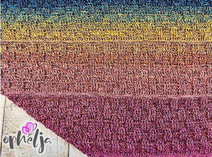 Anleitung für das Dreieckstuch Another Basked Pattern Again