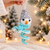 Schneemann Weihnachtsanhänger mit Spirale,  Christbaumschmuck