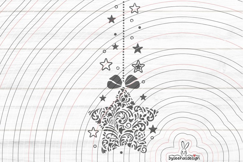 Ornament Stern Plotterdatei SVG DXF