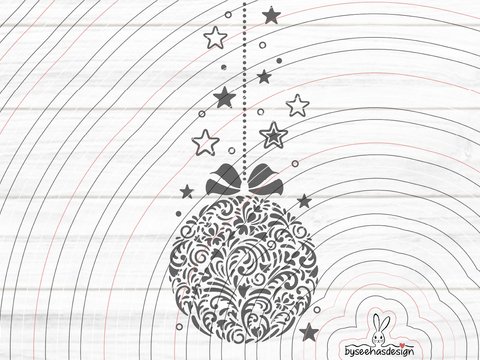 Ornament Kugel Plotterdatei SVG DXF