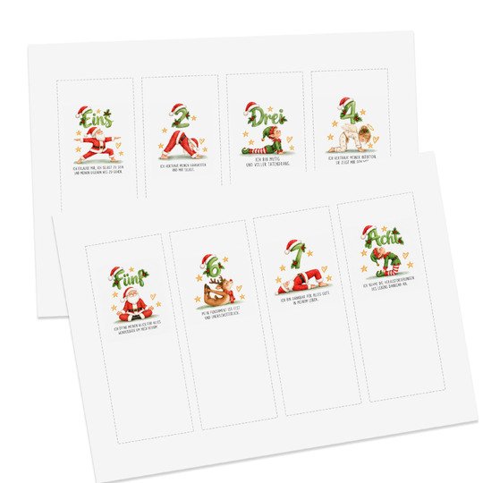 Tee-Adventskalender Yoga zum Ausdrucken YOGA