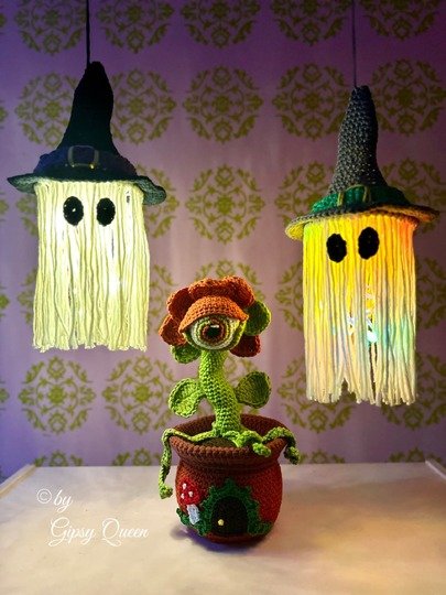 Häkelanleitung Bundle Hubert Huhu & Gruselblume Glotzi, Halloween Deko
