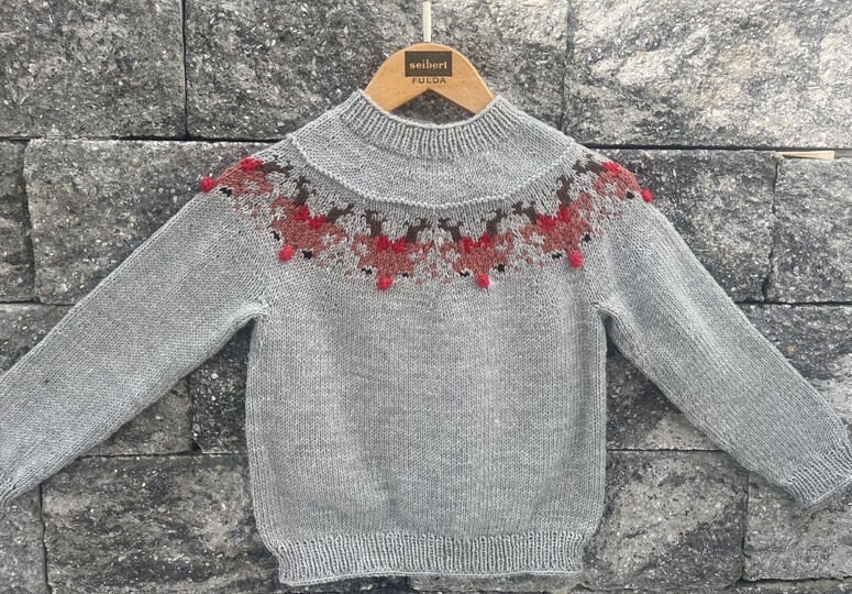 Strickpullover * Rudolphine * Weihnachtsmotiv