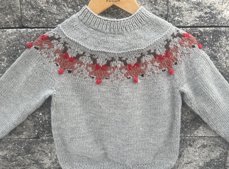 Strickpullover * Rudolphine * Weihnachtsmotiv