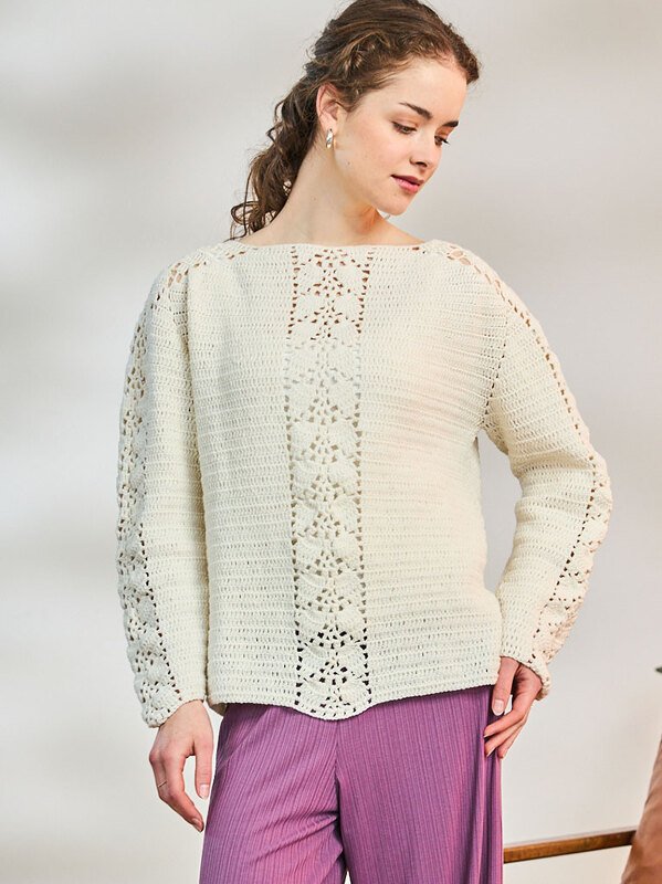 PULLI JULIE … MIT BLATTMUSTER GEHÄKELT - Bild 2