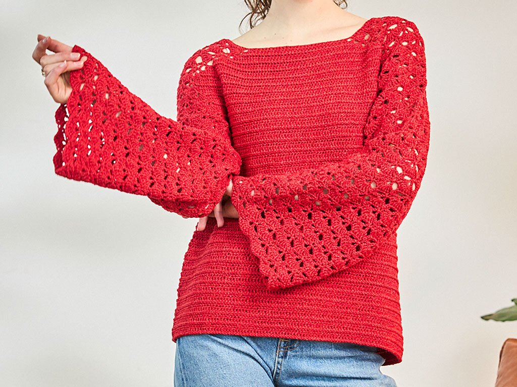 PULLI JULIA … MIT SATTELSCHULTER GEHÄKELT